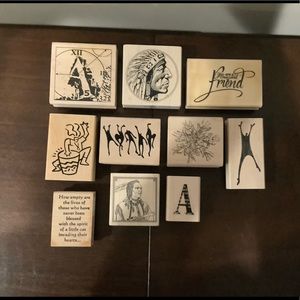 10 Assorted Craft Rubber Stamps 🖍
